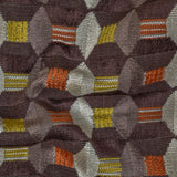 Brown Gray Jacquard Velvet Fabric by the Metre