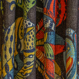 Black, Red, Green Printed Cotton Fabric by the Metre, 1 Metre Black Cotton Fabric