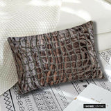 Prowl & Pounce - Brown Velvet Lumbar Cushion Cover