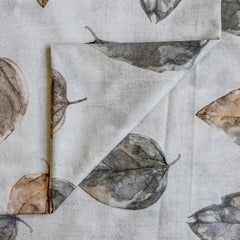 Gray, Beige Printed Polyester Fabric by the Metre, 1 Metre Gray Polyester Fabric