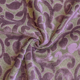 Purple Jacquard Velvet Fabric by the Metre, 1 Metre Purple Velvet Fabric