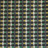 Gray Yellow Jacquard Velvet Fabric by the Metre