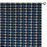 Blue Red Jacquard Velvet Fabric by the Metre