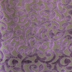 Purple Jacquard Velvet Fabric by the Metre, 1 Metre Purple Velvet Fabric