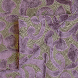 Purple Jacquard Velvet Fabric by the Metre, 1 Metre Purple Velvet Fabric