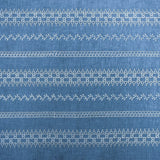Light Blue, White Cotton Embroidered Fabric by the Metre, 1 Metre Blue Fabric