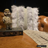 Kitty Fur - Grey Silk Decorative Throw Cushion Cover