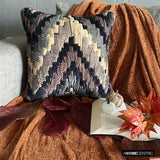 Zidan - Brown Velvet Throw Cushion Cover