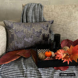 Diamontina - Violet & Purple Velvet Decorative Lumbar  Cushion Cover