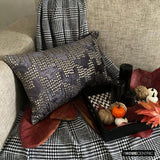 Diamontina - Violet & Purple Velvet Decorative Lumbar  Cushion Cover