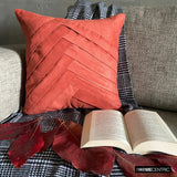 Rust No Limits No Lines - Rust Suede Throw Cushion Cover