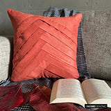Rust No Limits No Lines - Rust Suede Throw Cushion Cover