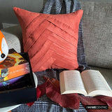 Rust No Limits No Lines - Rust Suede Throw Cushion Cover