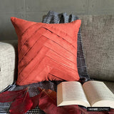 Rust No Limits No Lines - Rust Suede Throw Cushion Cover