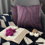 Purple Circuit - Plum Art Silk Throw Cushion Cover
