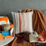 Rustic Martini - Rust Jacquard Silk Throw Cushion Cover