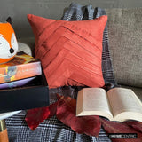 Rust No Limits No Lines - Rust Suede Throw Cushion Cover