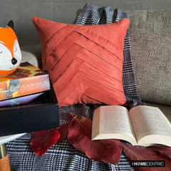 Rust No Limits No Lines - Rust Suede Throw Cushion Cover
