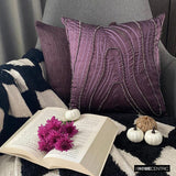 Purple Circuit - Plum Art Silk Throw Cushion Cover
