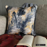 In The Tropics - Green Satin Throw Cushion Cover