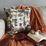 Maze Noir - Black Burlap Throw Cushion Cover