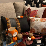 Feather Apart - Brown Suede Decorative Lumbar  Cushion Cover