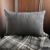 Polka Haunt - Black Velvet Decorative Lumbar  Cushion Cover