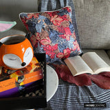 Maple Days - Red & Grey Satin Throw Cushion  Cover