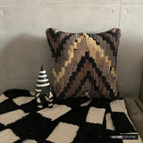 Zidan - Brown Velvet Throw Cushion Cover