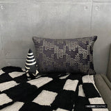 Diamontina - Violet & Purple Velvet Decorative Lumbar  Cushion Cover