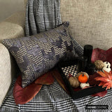 Diamontina - Violet & Purple Velvet Decorative Lumbar  Cushion Cover