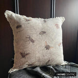 Crawling Terrors - Beige Cotton Spookys Decorative Throw Cushion Cover