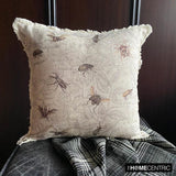Crawling Terrors - Beige Cotton Spookys Decorative Throw Cushion Cover