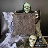 Raving Night - Charcoal Gray Linen Decorative Throw Cushion Cover