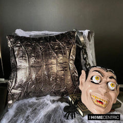 Stunning Charcoal - Charcoal Faux Leather Throw Cushion Cover