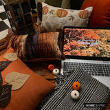 Ombre Play - Brown Velvet Decorative Lumbar  Cushion Cover