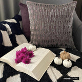 Dark Dazzler - Purple Velvet Throw Cushion Cover