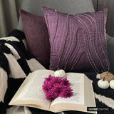 Purple Circuit - Plum Art Silk Throw Cushion Cover