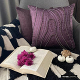 Purple Circuit - Plum Art Silk Throw Cushion Cover