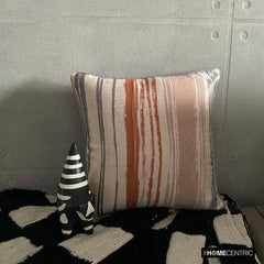 Rustic Martini - Rust Jacquard Silk Throw Cushion Cover