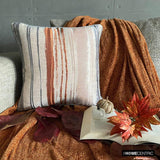Rustic Martini - Rust Jacquard Silk Throw Cushion Cover