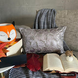 Silvery Lavender - Lavender Jacquard Decorative Lumbar  Cushion Cover