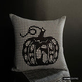 Classic Pumpkin - Black Jacquard Decorative Throw Cushion Cover