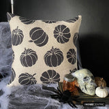 Noir Pumpkin - Black Jacquard Decorative  Throw Cushion Cover