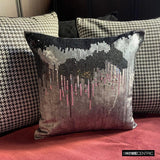 Exodus - Grey Velvet Decorative Throw Cushion Cover