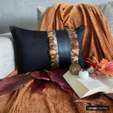 Feather Apart - Brown Suede Decorative Lumbar  Cushion Cover