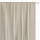Ecru Cream Velvet Curtain Panels