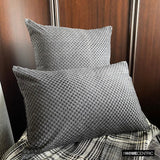 Polka Haunt - Black Velvet Decorative Lumbar  Cushion Cover