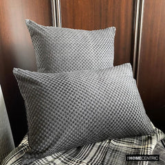 Polka Haunt - Black Velvet Decorative Lumbar  Cushion Cover