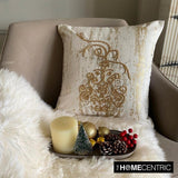Luxe Ornament - Gold Velvet Decorative Throw  Cushion Cover